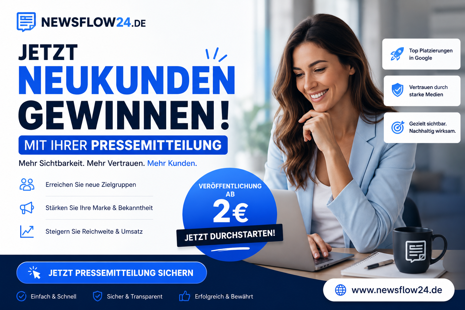 Jetzt Pressemitteilung veröffentlichen